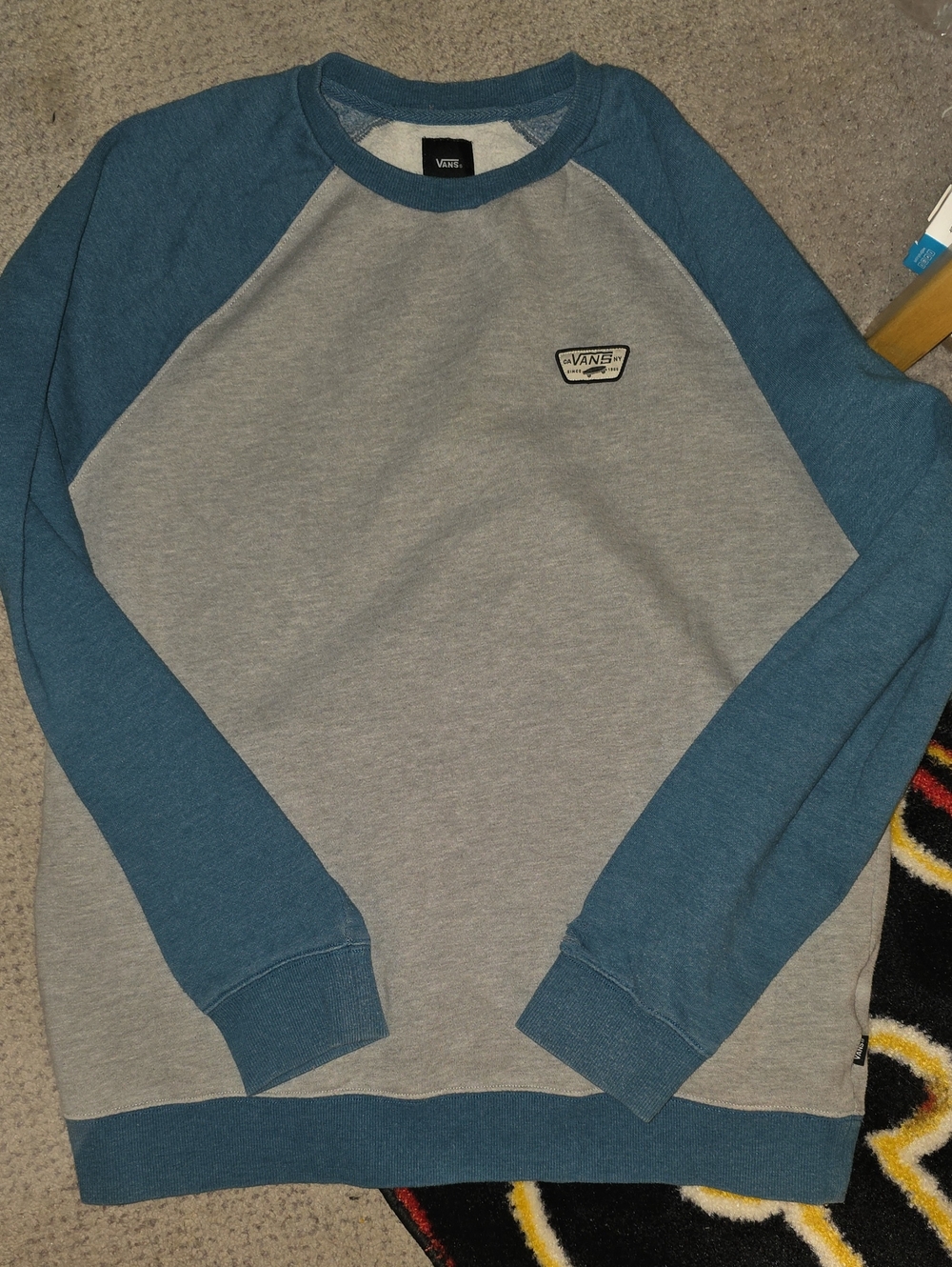 Vans Rutland III Two-Tone Crewneck Sweater - Blue & Gray